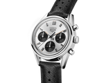 Buy Shop Tag Heuer Carrera Chronograph 60th Anniversary Silver Dial Black Leather Strap Watch for Men - CBK221H.FC8317 USA Online