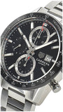 Buy Shop Tag Heuer Carrera Automatic Chronograph Black Dial Silver Steel Strap Watch for Men - CBM2110.BA0651 USA Online