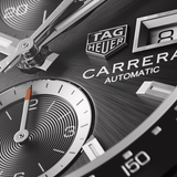 Buy Shop Tag Heuer Carrera Automatic Chronograph Black Dial Silver Steel Strap Watch for Men - CBM2110.BA0651 USA Online