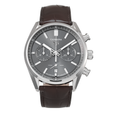 Buy Shop Tag Heuer Carrera Chronograph Grey Dial Brown Leather Strap Watch for Men - CBN2012.FC6483 USA Online