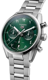 Buy Shop Tag Heuer Carrera Automatic Chronograph Limited Edition Green Dial Silver Steel Strap Watch for Men - CBN2014.EB0240 USA Online