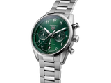 Buy Shop Tag Heuer Carrera Automatic Chronograph Limited Edition Green Dial Silver Steel Strap Watch for Men - CBN2014.EB0240 USA Online