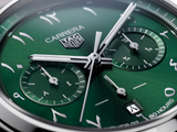 Buy Shop Tag Heuer Carrera Automatic Chronograph Limited Edition Green Dial Silver Steel Strap Watch for Men - CBN2014.EB0240 USA Online