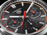 Buy Shop Tag Heuer Carrera Chronograph Black Dial Black Leather Strap Watch for Men - CBN201C.FC6542 USA Online