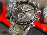 Buy Shop Tag Heuer Carrera Chronograph Black Dial Silver Steel Strap Watch for Men - CBN2A1AA.BA0643 USA Online