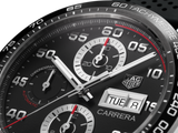 Buy Shop Tag Heuer Carrera Chronograph Black Dial Black Rubber Strap Watch for Men - CBN2A1AA.FT6228 USA Online