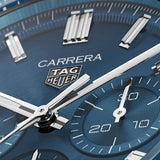 Buy Shop Tag Heuer Carrera Chronograph Blue Dial Silver Steel Strap Watch for Men - CBN2A1A.BA0643 USA Online