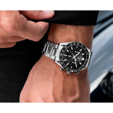 Buy Shop Tag Heuer Carrera Automatic Chronograph Black Dial Silver Steel Strap Watch for Men - CBN2A1B.BA0643 USA Online