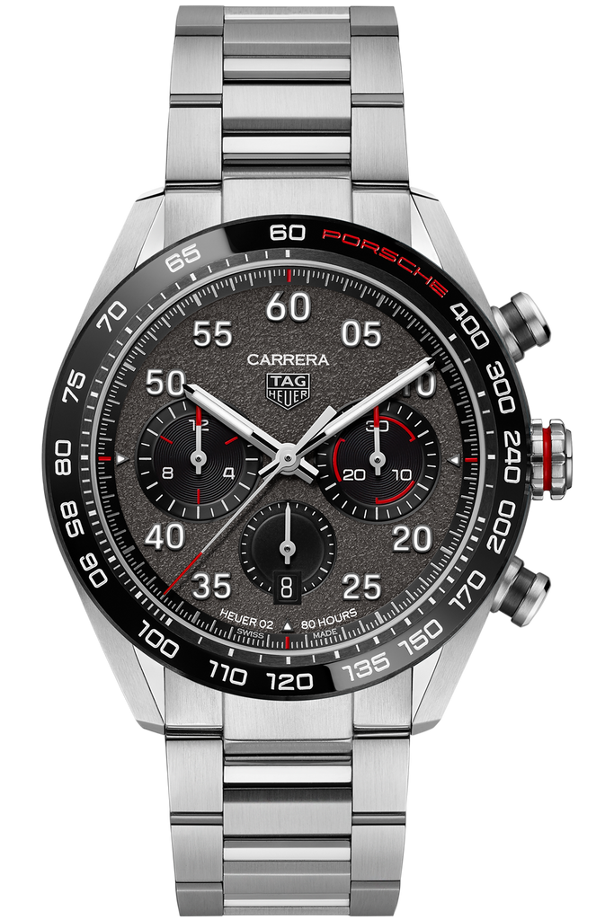 Buy Shop Tag Heuer Carrera Porsche Chronograph Grey Dial Silver Steel Strap Watch for Men - CBN2A1F.BA0643 USA Online