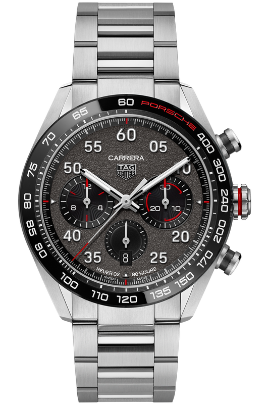 Buy Shop Tag Heuer Carrera Porsche Chronograph Grey Dial Silver Steel Strap Watch for Men - CBN2A1F.BA0643 USA Online