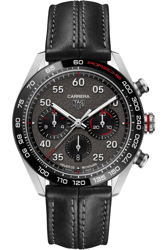 Buy Shop Tag Heuer Carrera Porsche Chronograph Special Edition Black Dial Black Leather Strap Watch for Men - CBN2A1F.FC6492 USA Online