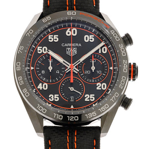 Buy Shop Tag Heuer Carrera Chronograph Porsche Orange Racing 44mm Black Dial Black Nylon Strap Watch for Men - CBN2A1M.FC6526 USA Online