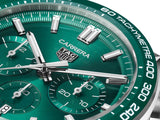 Buy Shop Tag Heuer Carrera Chronograph 44mm Green Dial Silver Steel Strap Watch for Men - CBN2A1N.BA0643 USA Online