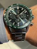 Buy Shop Tag Heuer Carrera Chronograph 44mm Green Dial Silver Steel Strap Watch for Men - CBN2A1N.BA0643 USA Online
