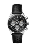 Buy Shop Tag Heuer Carrera Automatic Chronograph Black Dial Black Leather Strap Watch for Men - CBS2210.FC6534 USA Online