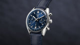 Buy Shop Tag Heuer Carrera Chronograph Blue Dial Blue Leather Strap Watch for Men - CBS2212.FC6535 USA Online
