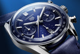 Buy Shop Tag Heuer Carrera Chronograph Blue Dial Blue Leather Strap Watch for Men - CBS2212.FC6535 USA Online