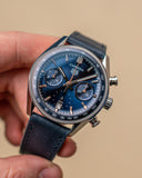 Buy Shop Tag Heuer Carrera Chronograph Blue Dial Blue Leather Strap Watch for Men - CBS2212.FC6535 USA Online