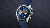 Buy Shop Tag Heuer Carrera Skipper Automatic Chronograph Blue Dial Blue Nylon Strap Watch for Men - CBS2213.FN6002 USA Online