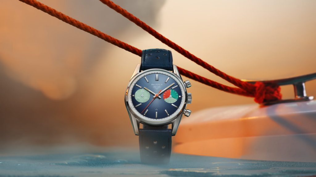 Buy Shop Tag Heuer Carrera Skipper Automatic Chronograph Blue Dial Blue Nylon Strap Watch for Men - CBS2213.FN6002 USA Online