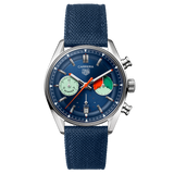 Buy Shop Tag Heuer Carrera Skipper Automatic Chronograph Blue Dial Blue Nylon Strap Watch for Men - CBS2213.FN6002 USA Online