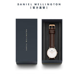 Buy Shop Daniel Wellington Classic Bristol White Dial Brown Leather Strap Watch For Women - DW00100039 USA Online