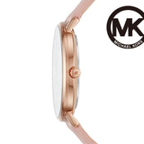 Buy Shop Michael Kors Pyper Quartz White Dial Pink Leather Strap Watch For Women - MK2741 USA Online
