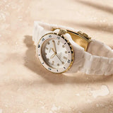 Buy Shop Fossil FB-01 Analog White Dial White Ceramic Strap Watch for Women - CE1107 USA Online