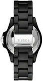 Buy Shop Fossil FB-01 Three-Hand Black Dial Black Ceramic Strap Watch for Women - CE1108 USA Online