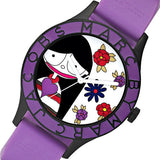 Buy Shop Marc Jacobs Marc White Dial Purple Silicone Strap Watch for Women - MBM5514 USA Online