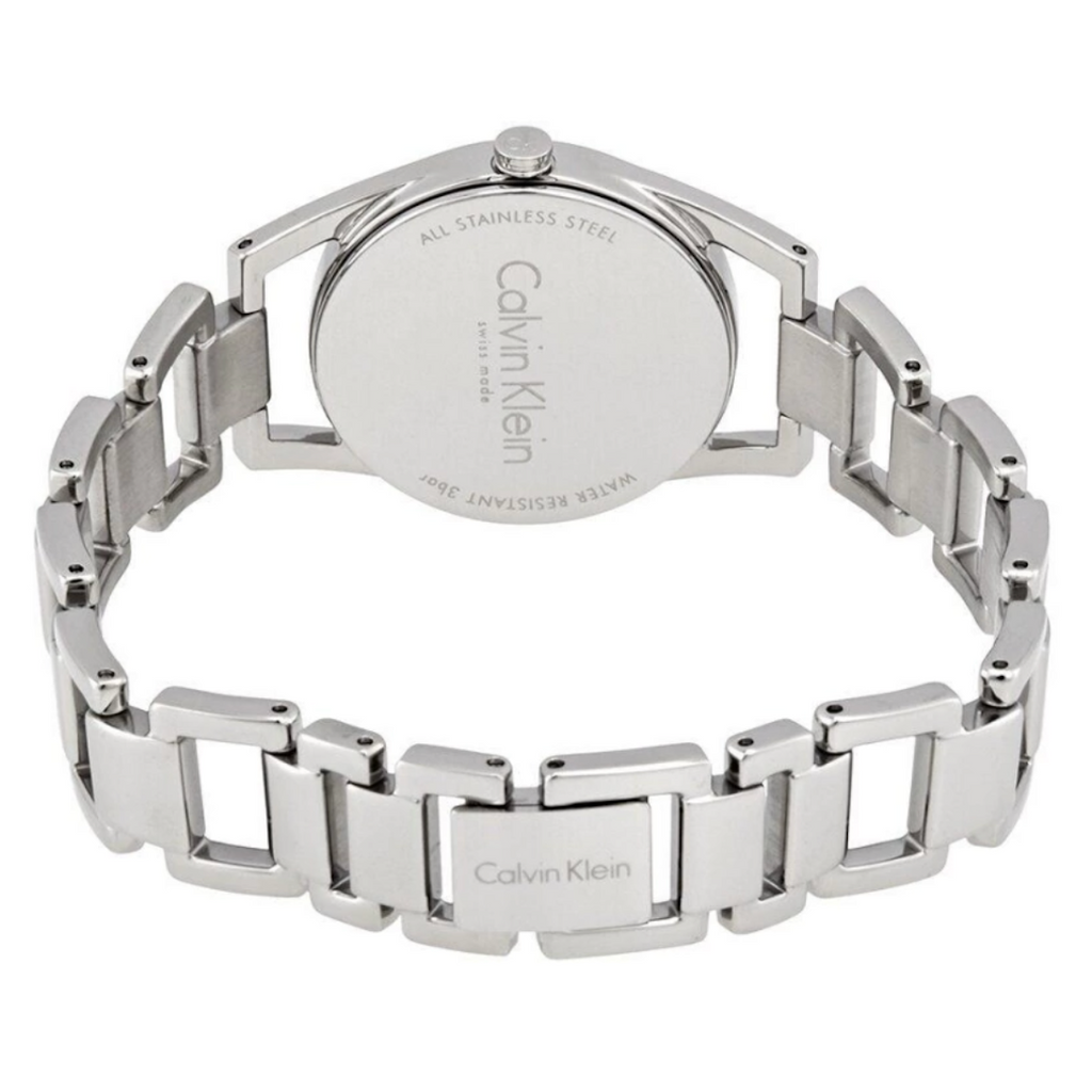 Buy Shop Calvin Klein Dainty Diamonds Silver Dial Sliver Steel Strap Watch for Women - K7L2314T USA Online