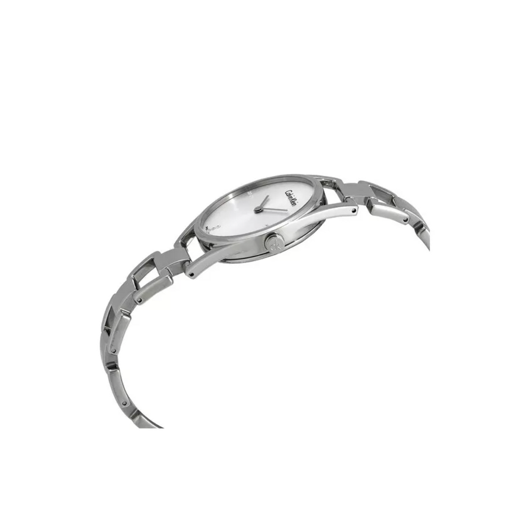 Buy Shop Calvin Klein Dainty Diamonds Silver Dial Sliver Steel Strap Watch for Women - K7L2314T USA Online