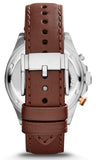 Fossil Wakefield Black Dial Brown Leather Strap Watch for Men - CH2944