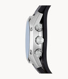 Buy Shop Fossil Coachman Chronograph Blue Dial Black Leather Strap Watch for Men - CH2564 USA Online