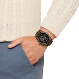 Buy Shop Fossil Coachman Chronograph Black Dial Brown Leather Strap Watch for Men - CH2891 USA Online