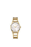 Buy Shop Calvin Klein Stately Silver Dial Gold Steel Strap Watch for Women - K3G23526 USA Online