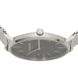 Coach Charles Black Dial Silver Mesh Bracelet Watch for Men - 14602144