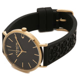 Buy Shop Coach Perry Black Dial Black Leather Strap Watch for Women - 14503333-C USA Online