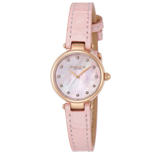 Buy Shop Coach Hayley Mother of Pearl Pink Dial Pink Leather Strap Watch for Women - 14503537 USA Online