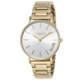 Buy Shop Coach Perry White Dial Gold Steel Strap Watch for Women - 14503345 USA Online