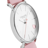 Buy Shop Coach Perry Silver Dial Pink Leather Strap Watch for Women - 14503516 USA Online