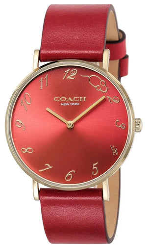 Buy Shop Coach Perry Red Dial Red Leather Strap Watch for Women - 14503486 USA Online