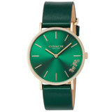 Buy Shop Coach Perry Green Dial Green Leather Strap Watch for Women - 14503383-C USA Online