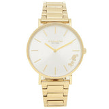 Buy Shop Coach Perry White Dial Gold Steel Strap Watch for Women - 14503345 USA Online