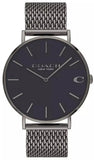 Coach Charles Black Dial Grey Mesh Bracelet Watch for Men - 14602145