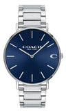 Coach Charles Blue Dial Silver Steel Strap Watch for Men - 14602429