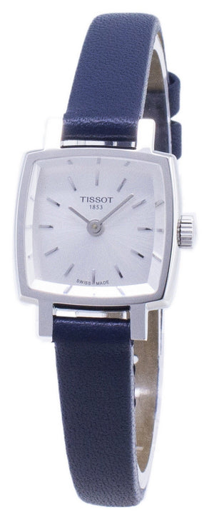 Buy Shop Tissot Lovely Square Silver Dial Blue Leather Strap Watch For Women - T058.109.16.031.00 USA Online