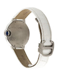 Buy Shop Cartier Ballon Bleu De Cartier Silver Dial White Leather Strap Watch for Women - W6920086 USA Online