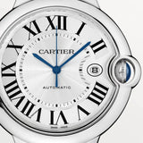Buy Shop Cartier Ballon Bleu De Cartier Silver Dial Silver Steel Strap Watch for Men - WSBB0049 USA Online