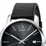 Buy Shop Calvin Klein City Quartz Black Dial Black Leather Strap Watch for Men - K2G2G1C3 USA Online